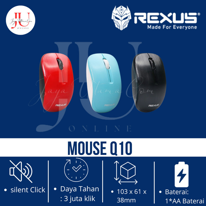 Jual Rexus Mouse Wireless Office Q10 Silent Click Original | Shopee ...