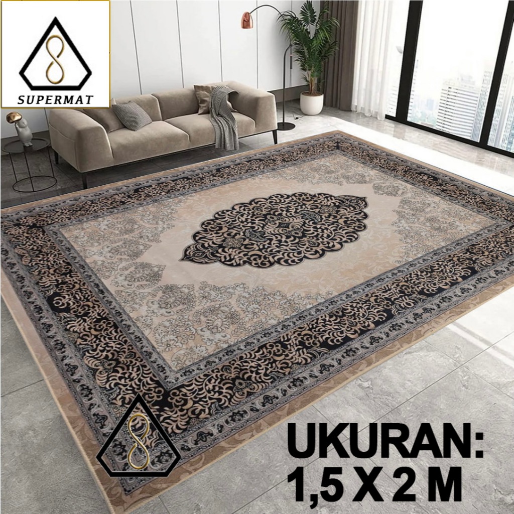SUPERMAT - Karpet Lantai Eropa Polyester [Uk 200 x 150 Cm]