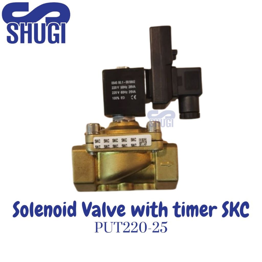 Jual Solenoid Valve with timer SKC PUT220-25 ukuran DRAT IN/OUT 1 inch ...