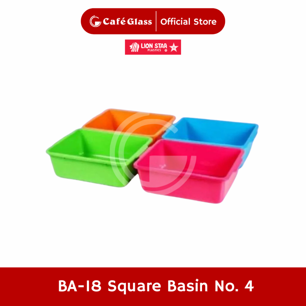 Baskom Plastik Cuci Baju Segi Deluxe (Ba-18) - Ember Bak Square Basin Rendam Pakaian - Lion Star