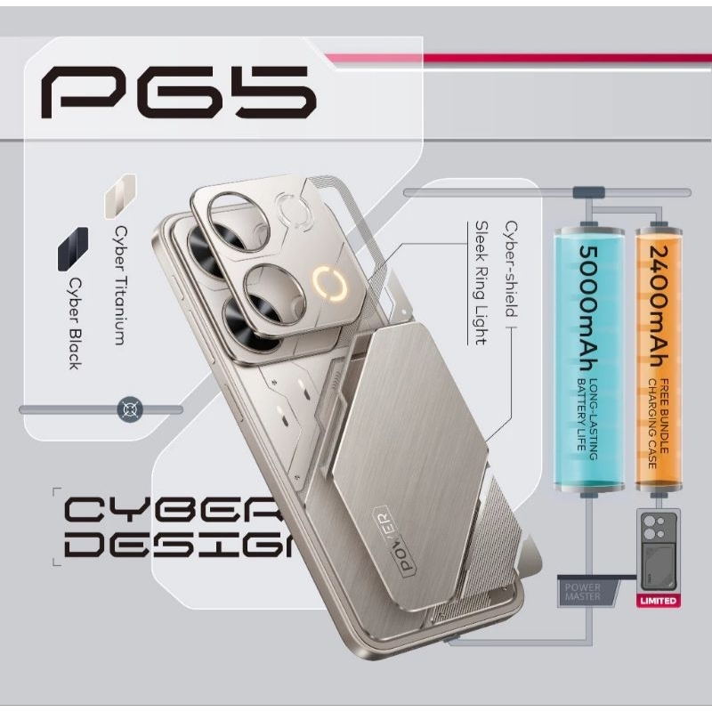 Jual ITEL P65 8GB+8GB/128GB Cyber Design with Sleek Ring Light ...