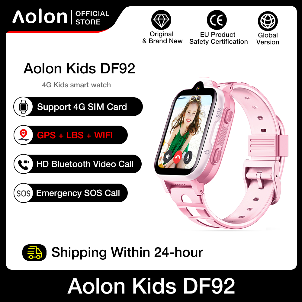 Jual 【KIDS】Aolon DF92 Smartwatch Kids Real-Time Chat 4G GPS+LBS+