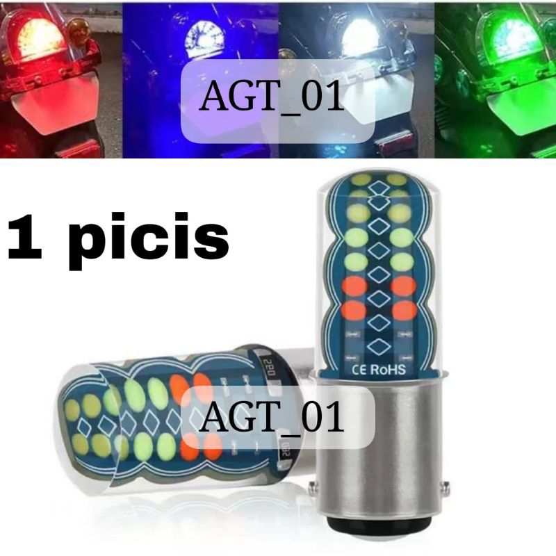 Jual LAMPU STOP MOTOR LED PREMIUM RGB KEDIP DAN RUNNING / LAMPU STOP ...
