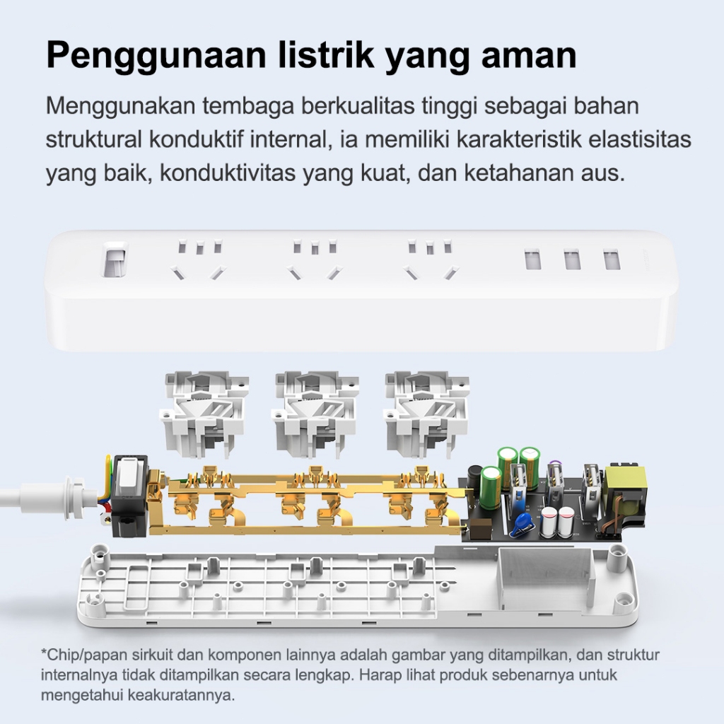 Jual Xiaomi Soket Listrik Kabel Panjang Strip Socket Xiaomi Usb Power ...