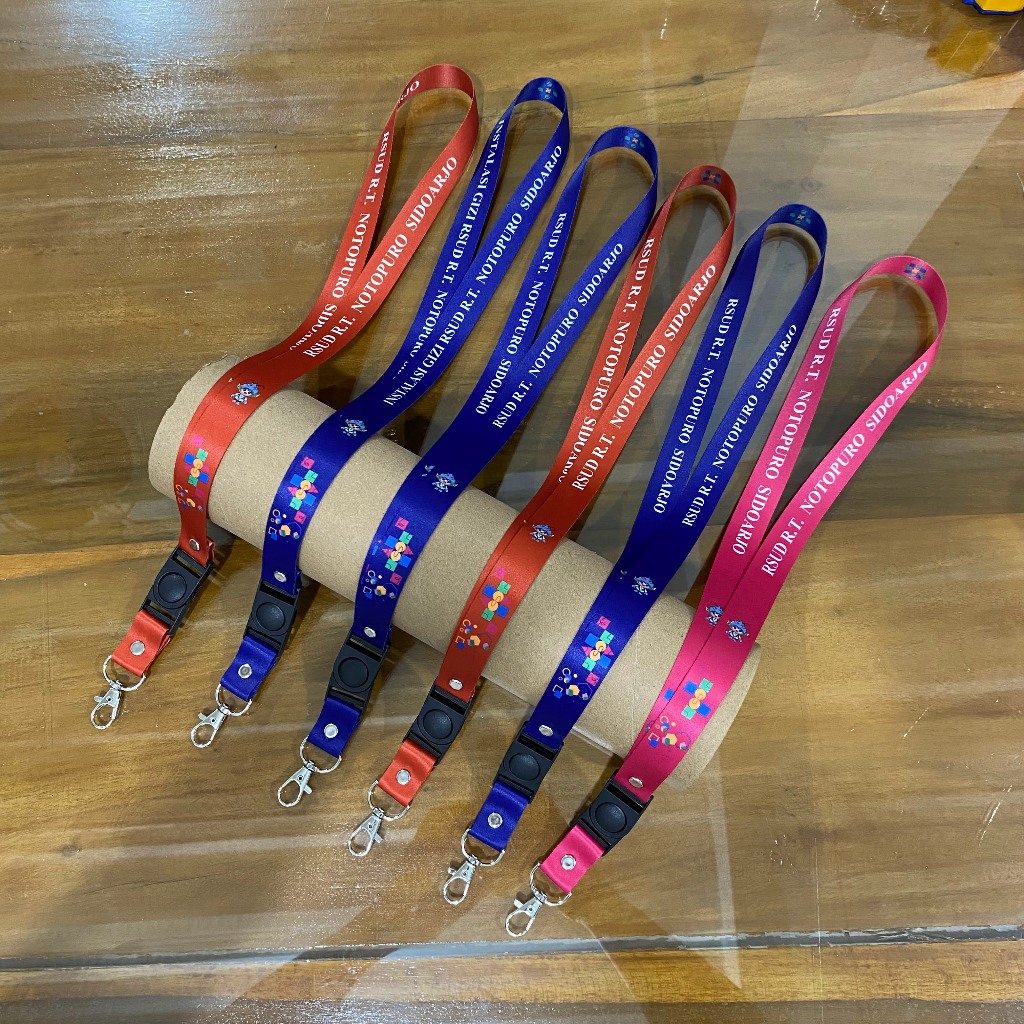Jual CUSTOM TALI LANYARD / TALI ID CARD Full Color Print 2cm Sublim Digital  Printing 1 atau 2 sisi | Shopee Indonesia