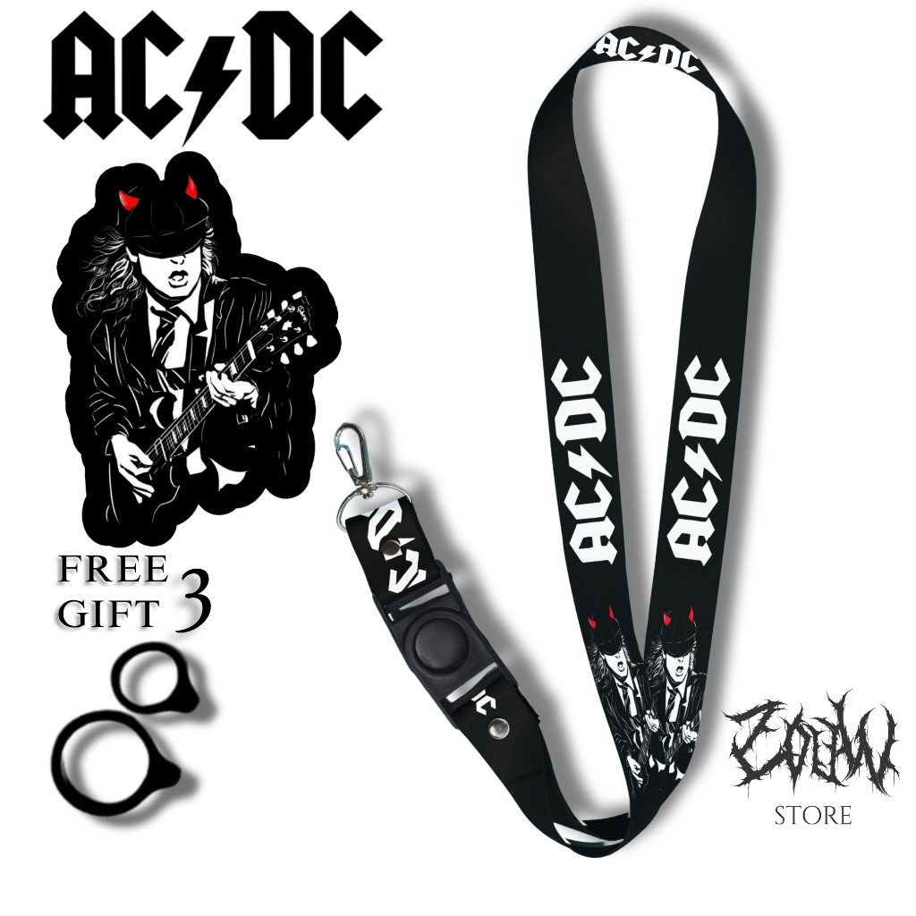 Jual LANYARD ACDC TALI GANTUNGAN KUNCI HP | Shopee Indonesia