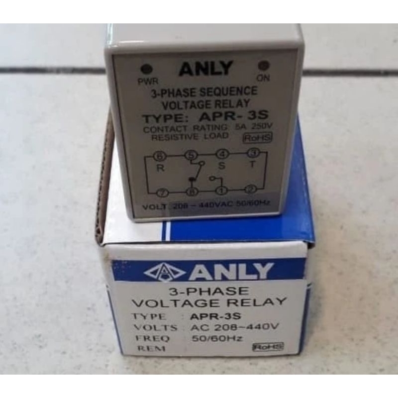 Jual Anly APR-3S 3Phase Sequence Voltage Relay Anly APR-3S 3Phase ...