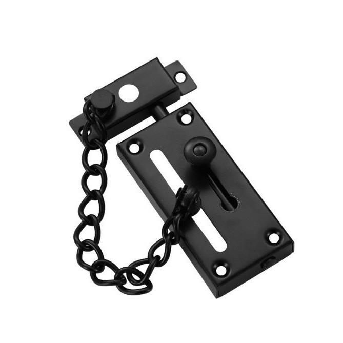 Jual Grendel rantai Stainless hitam silver 05s -pengunci pintu kunci ...