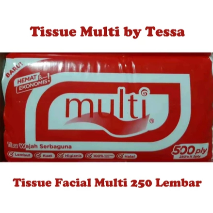 Jual Tisu Tissue MULTI 500 helai 250 sheet facial tissue 2ply | Shopee ...