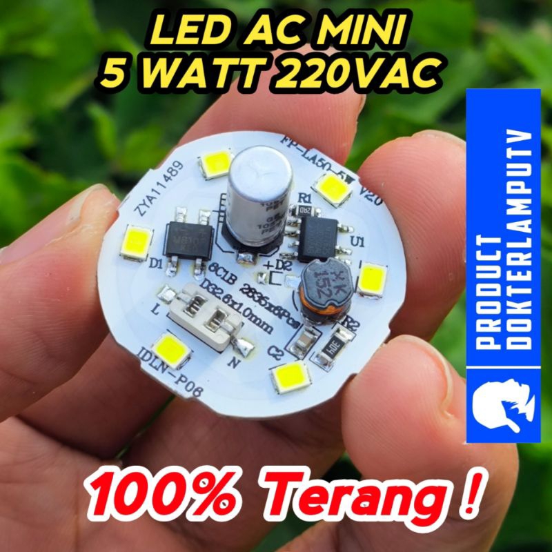 Jual LED AC DOB 5W MINI PUTIH 220V 5 WM | Shopee Indonesia