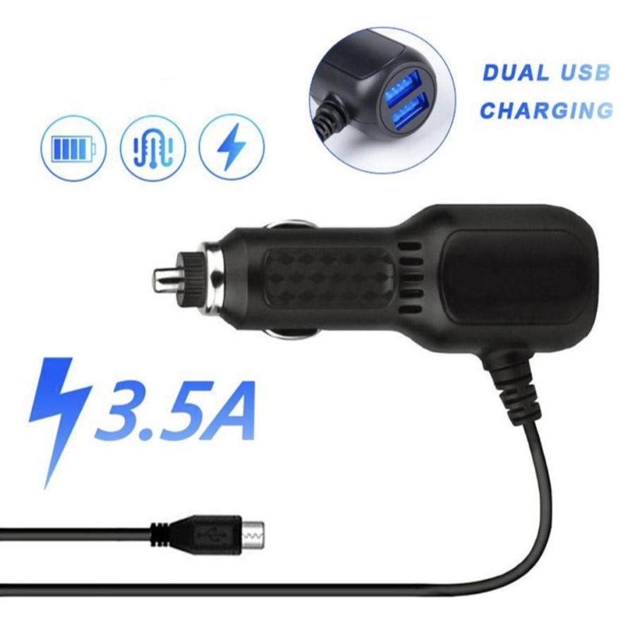Jual charger kamera mobil dashcam adaptor 2usb 3,5a port 528 | Shopee ...