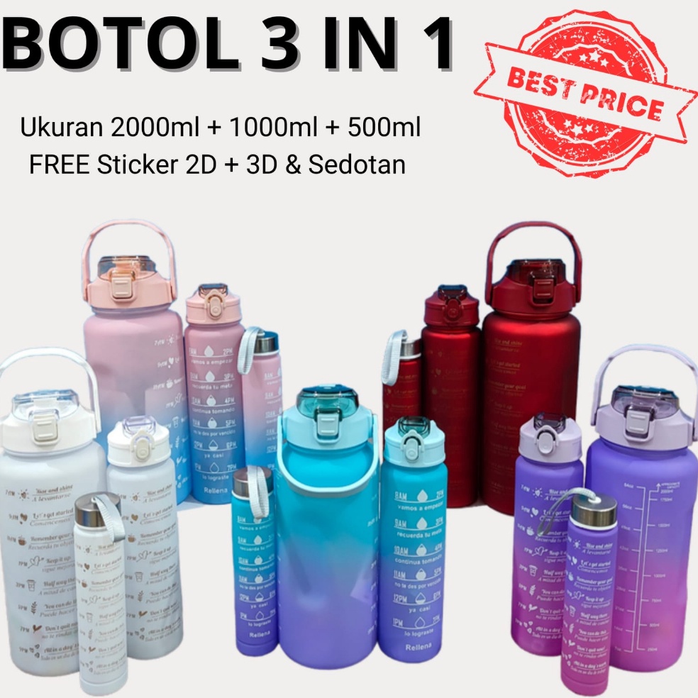 Jual Harga Promo Botol Beranak 2 Liter 1ml 5ml Botol Minum Viral 1 set ...