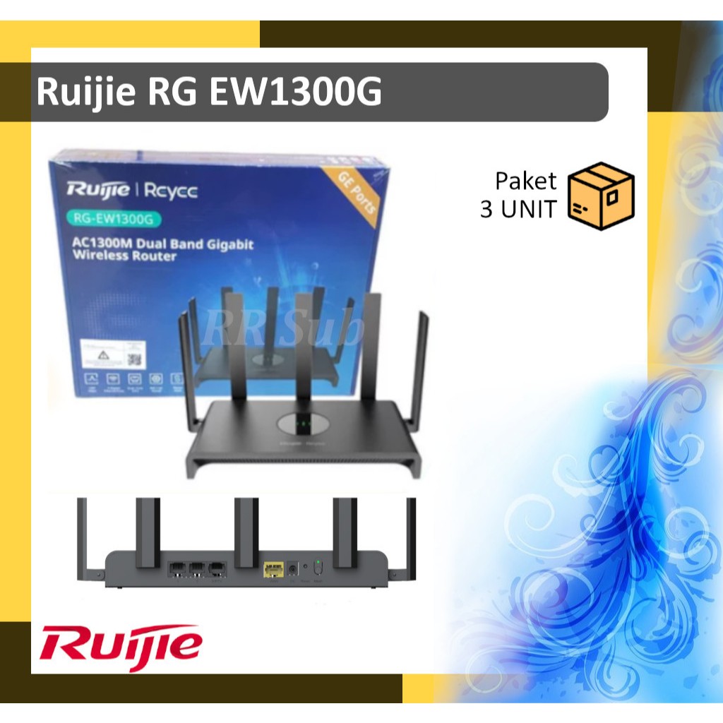 Jual Ruijie RG EW1300G dual band Wireless AC 1200Mbps Gigabit Router ...