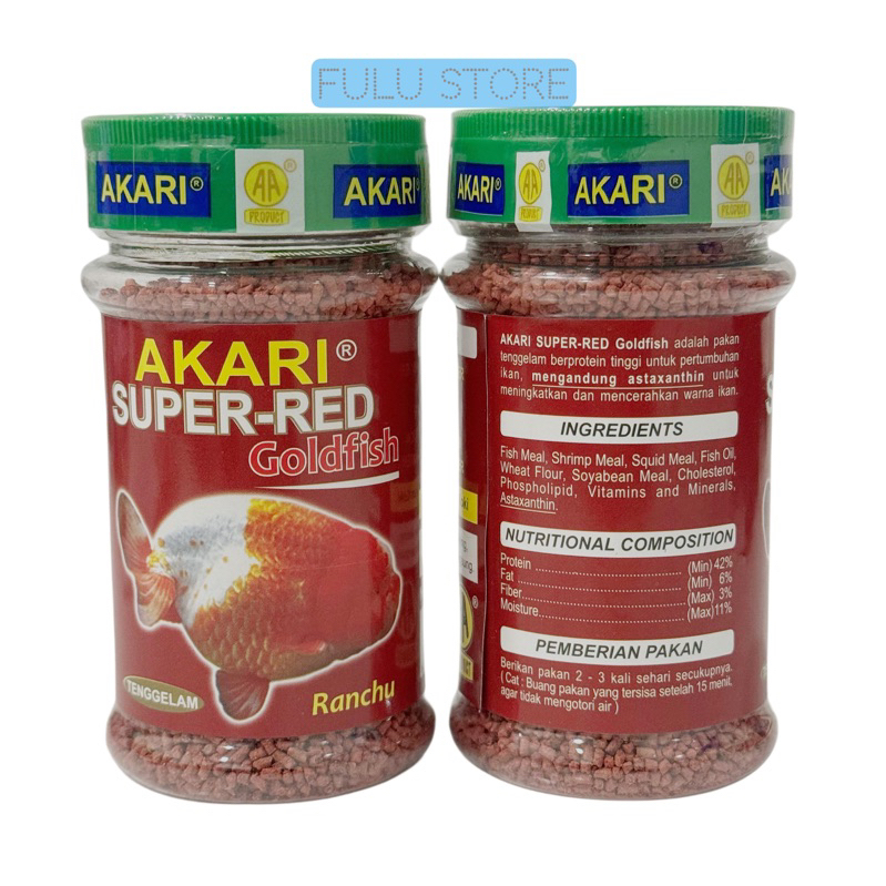 Jual AKARI SUPER RED GOLDFISH 100gr Makanan Ikan Hias Koki Ranchu ...