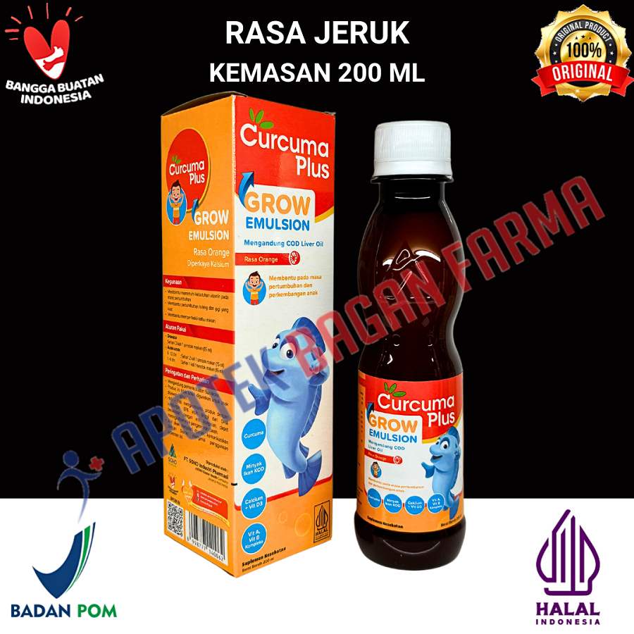 Jual CURCUMA Plus Grow Emulsion 200ml - Suplemen Makanan Anak | Shopee ...