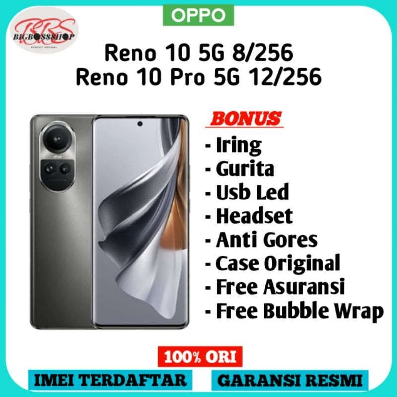 Jual OPPO Reno 10 5G 8/256 GB Resmi | OPPO RENO 10 Pro 5G 12/256 GB NEW ...