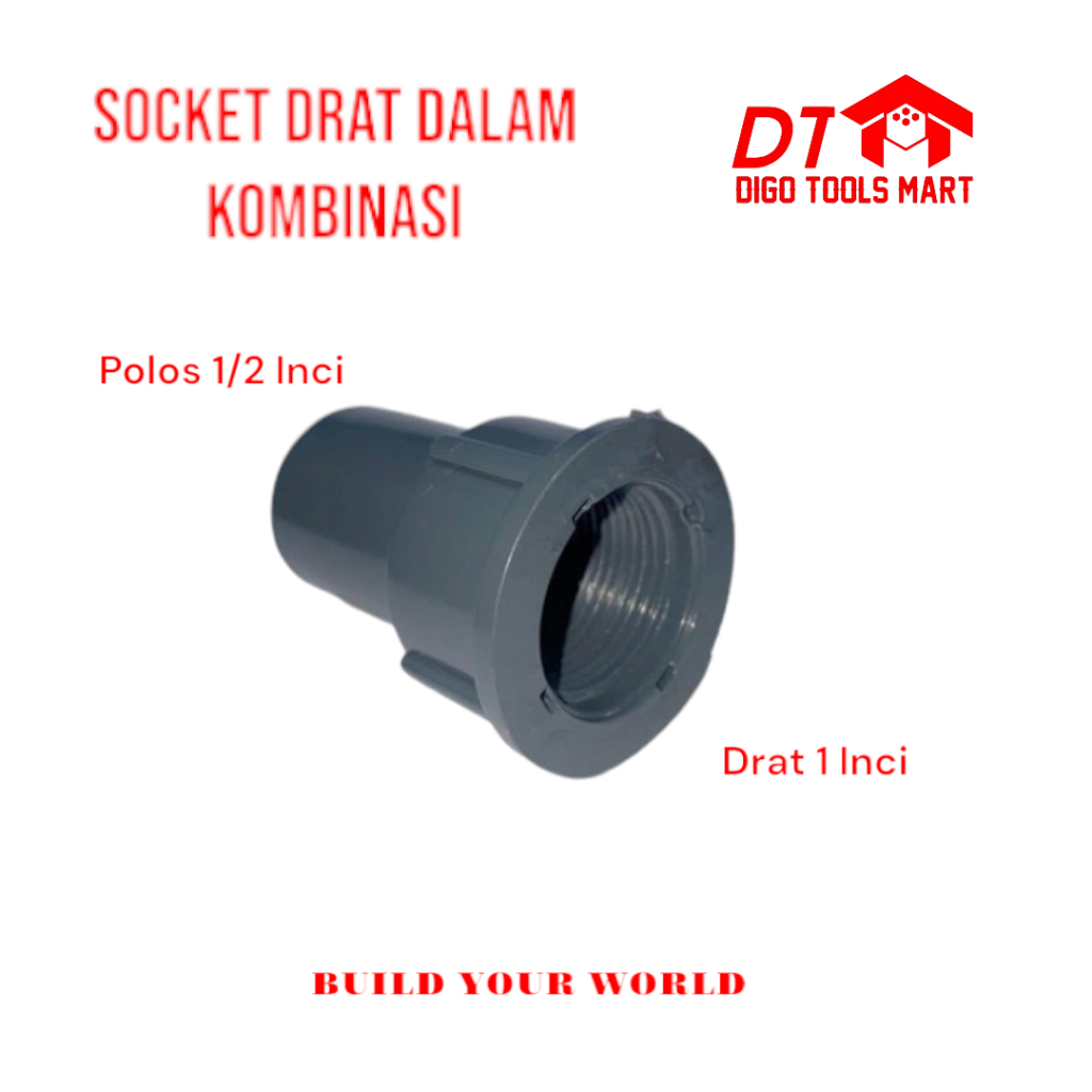 Jual Socket Drat Dalam SDD Kombinasi All Size Fitting Pipa PVC Paralon ...