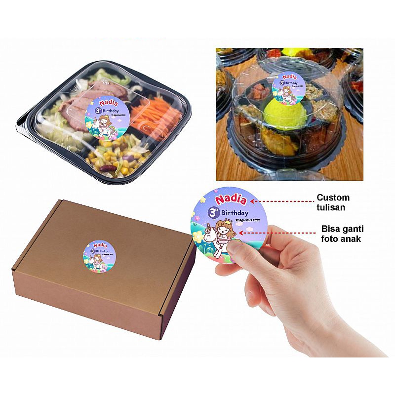 Jual Stiker Label Souvenir Bento Makanan untuk Ulang Tahun Bisa di ...