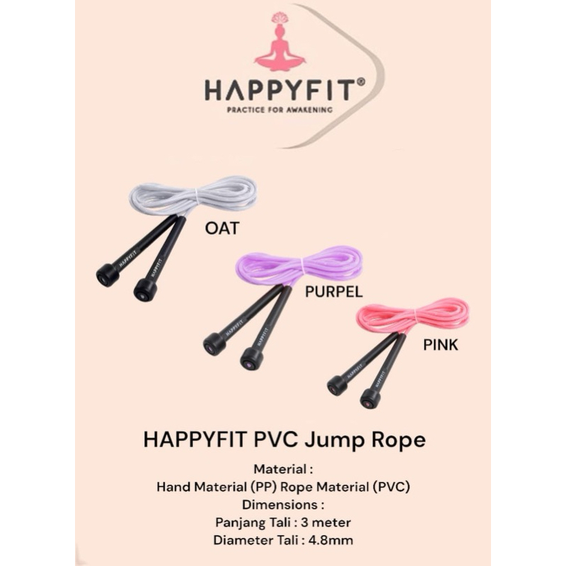 Jual Skipping Happyfit PVC original / Happy fit Jump Rope PVC | Shopee ...