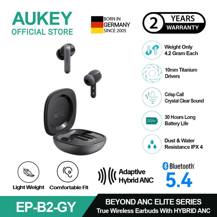 Aukey Earbuds EP-B2 TWS Wireless Bluetooth Beyond Anc Elite IPX4