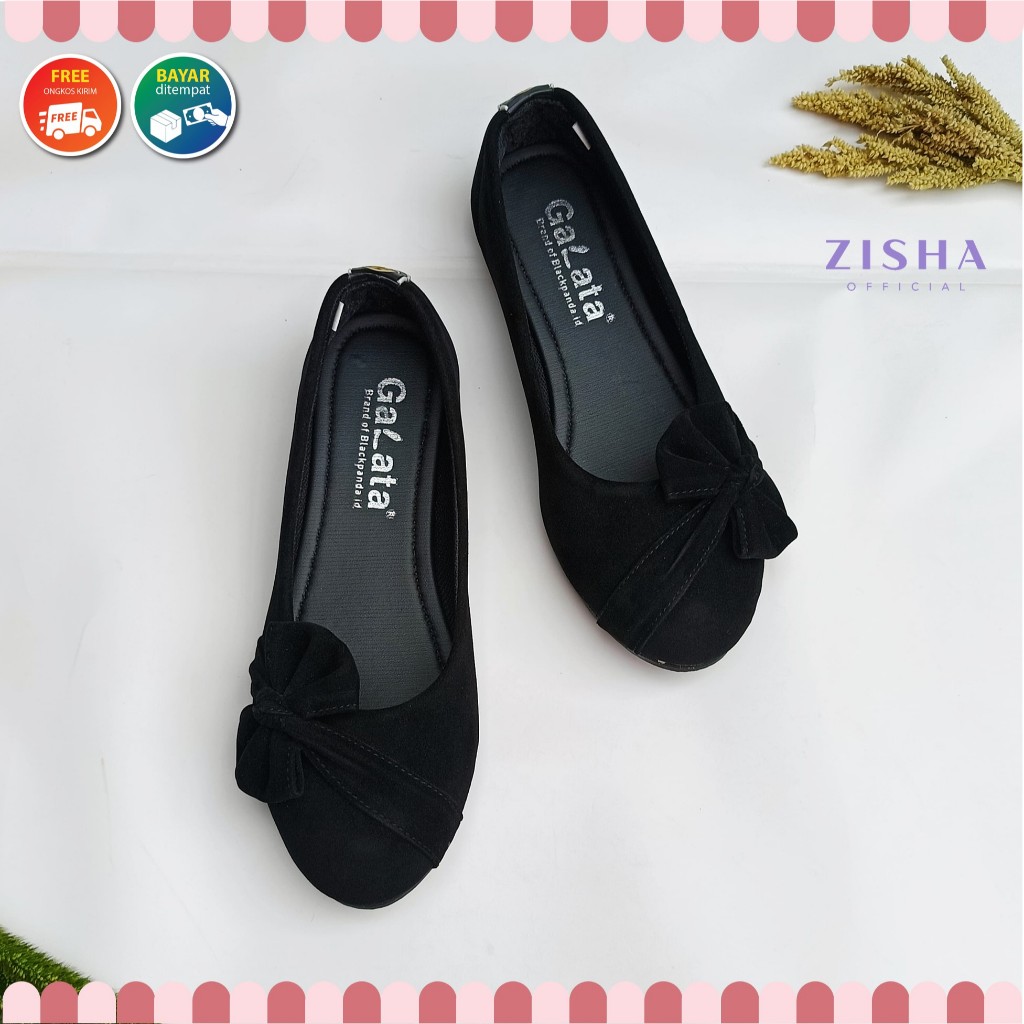 Jual Blackpanda Flat Shoes - Sepatu Black Panda - Sepatu Wanita - Black ...