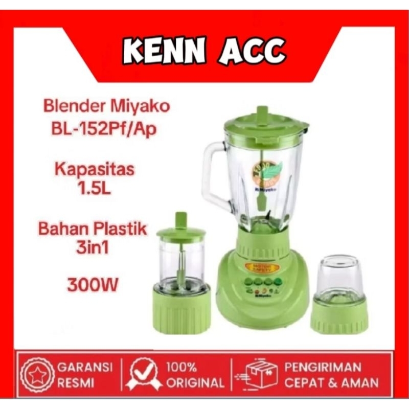 Jual Blender Miyako Plastik BL 152 PF AP 3in1 / Blender Miyako 152 PFAP ...