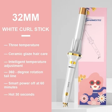 MAIMEITE Catokan Curly Otomatis Taurus Ceramics Hair Styler Curly Rambut Alat Kriting 25 32MM