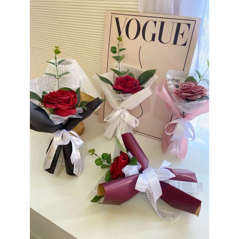 Jual single bouquet vintage,bucket single,bucket bunga,buket bunga ...