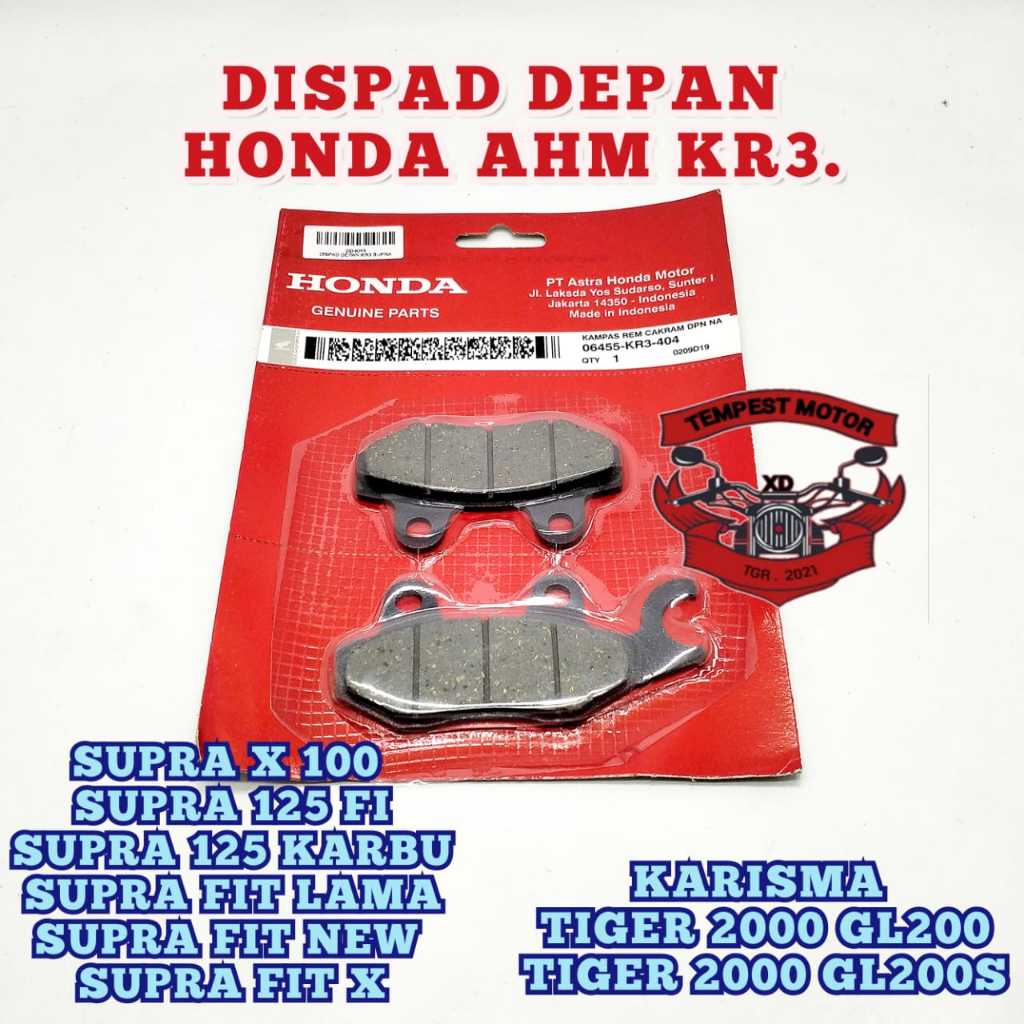 Jual DISPAD DEPAN KARISMA DISPAD HONDA KR3 DISPAD CAKRAM DEPAN SUPRA