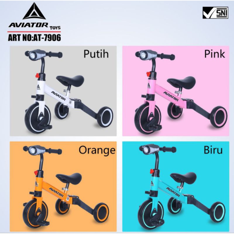 Jual SEPEDA BALANCE ANAK MAINAN SEPEDA AVIATOR AT-7906 | Shopee Indonesia