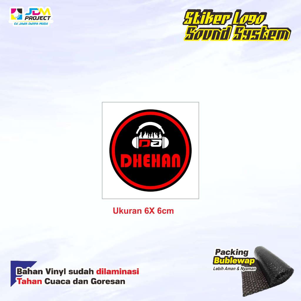 Jual JDM Project - Stiker Sound System Dhehan Music Madiun Bijian Vynil ...