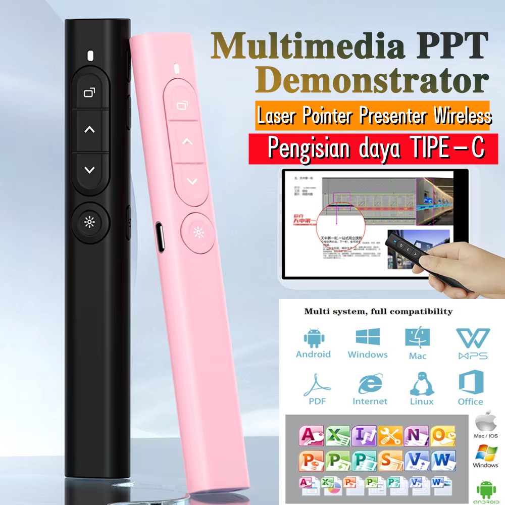 Jual Laser Pointer + Presenter Wireless USB Pen Laser Presentasi PPT ...