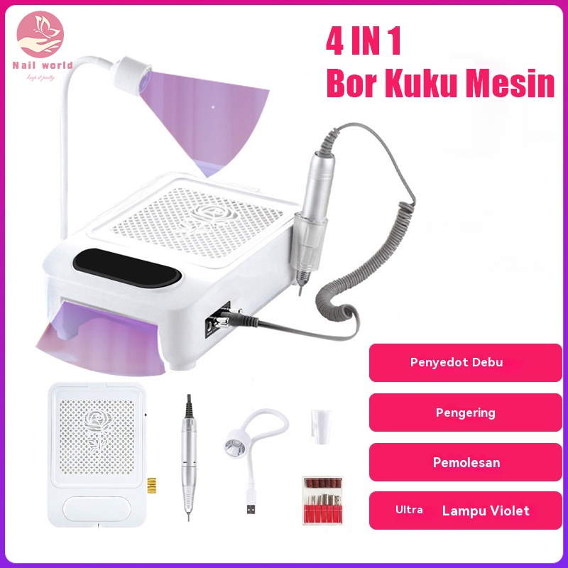 Jual Nail.world Multi-Function 4-in-1 Nail Vacuum Cleaner Suction Nail ...