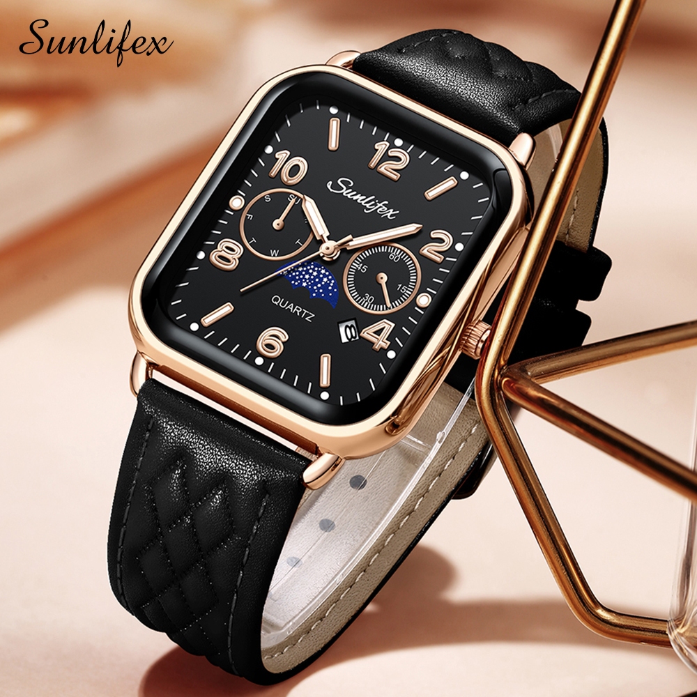 Jual Sunlifex Jam Tangan Wanita 5009 Original Anti Air Kasual Elegan