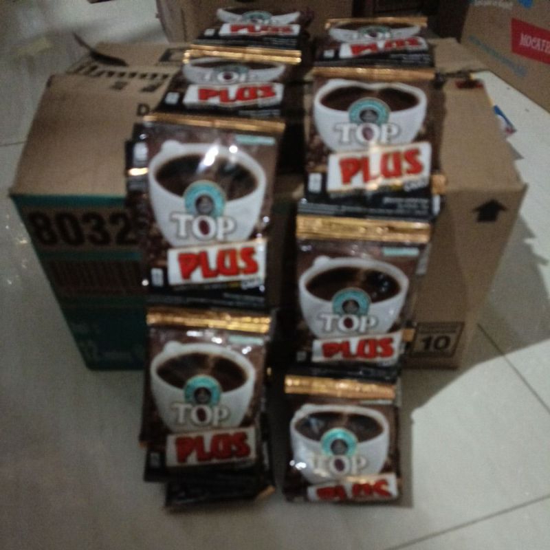 Jual kopi top plus+ gula paket hemat 5 renteng isi 50 pcs | Shopee ...