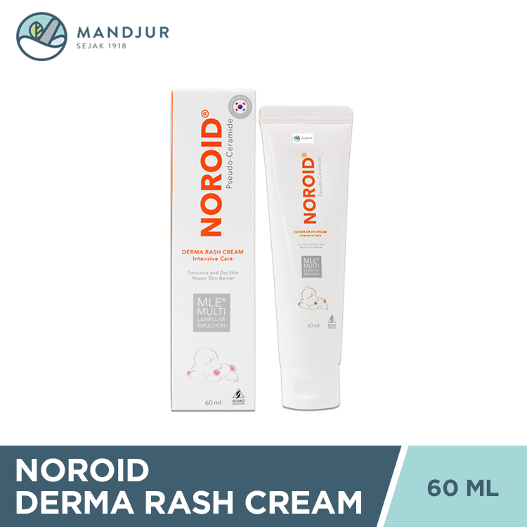 Jual Noroid Derma Rash Cream 60 mL - Pelembab Kulit Bayi Dermatitis ...