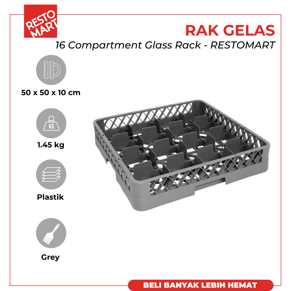 Jual Rak Gelas / Keranjang 16 Gelas / 16 Compartment Glass Rack ...