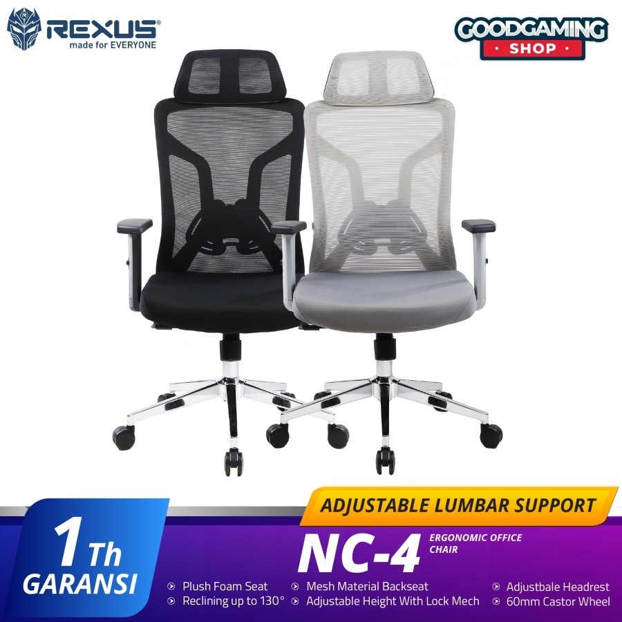 Jual Rexus Ergonomic Office Chair Kursi Kantor NC-4 / NC4 | Shopee ...