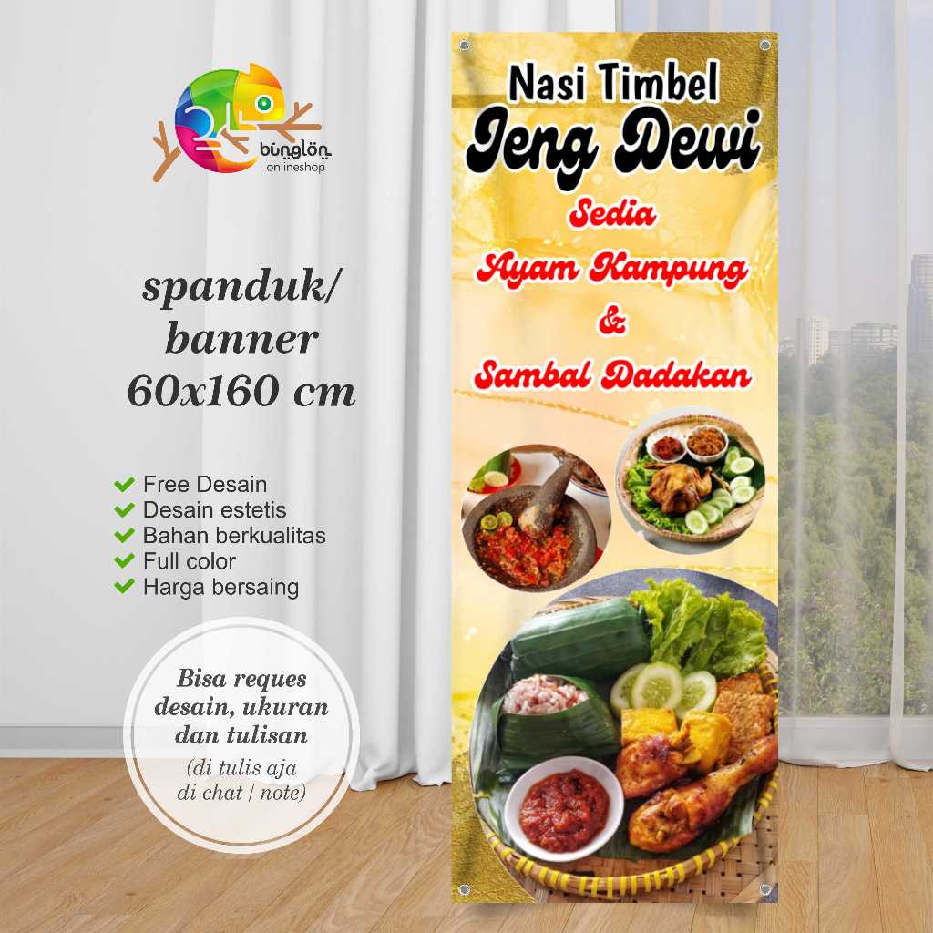 Jual Cetak Spanduk Banner Nasi Timbel | Shopee Indonesia