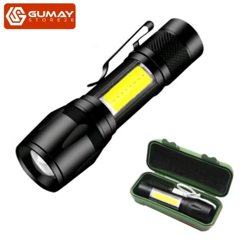 Jual Senter LED COB Zoom Mini 3Mode Charger / Senter swatt Mini Cas ...