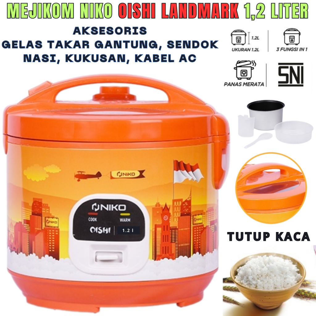 Jual Niko Rice Cooker Oishi Landmark - 1,2 L, Rice Cooker Niko Oishi ...