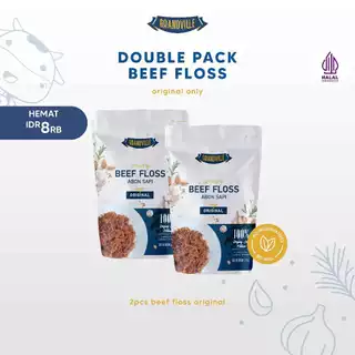 Grandville Abon Sapi Crunchy Halal Double Pack Original - Aman untuk anak usia MPASI