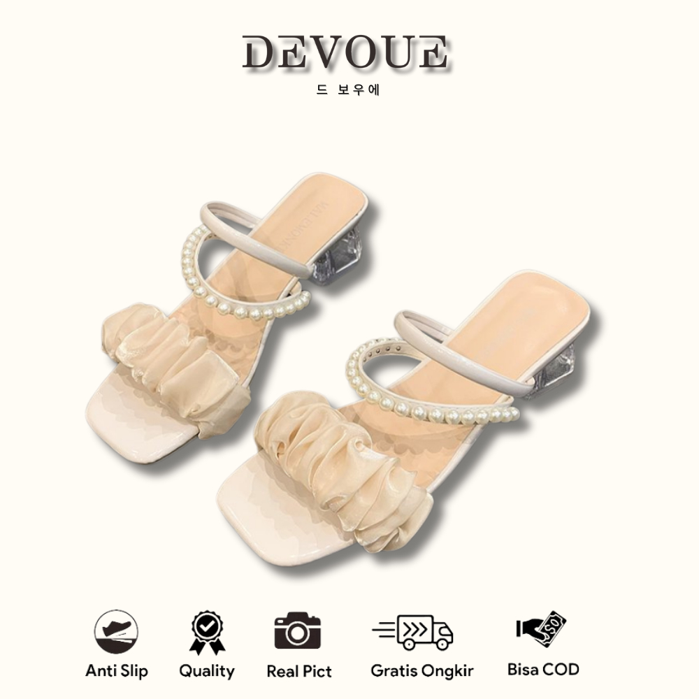 Jual DEVOUE #009 - Sandal Wedges Kekinian Fashion Wanita Premium ...