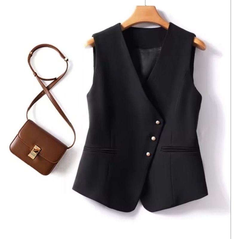 Jual ROMPI WANITA KANCING TIGA /VEST WANITA BISA REQUEST WARNA | Shopee ...