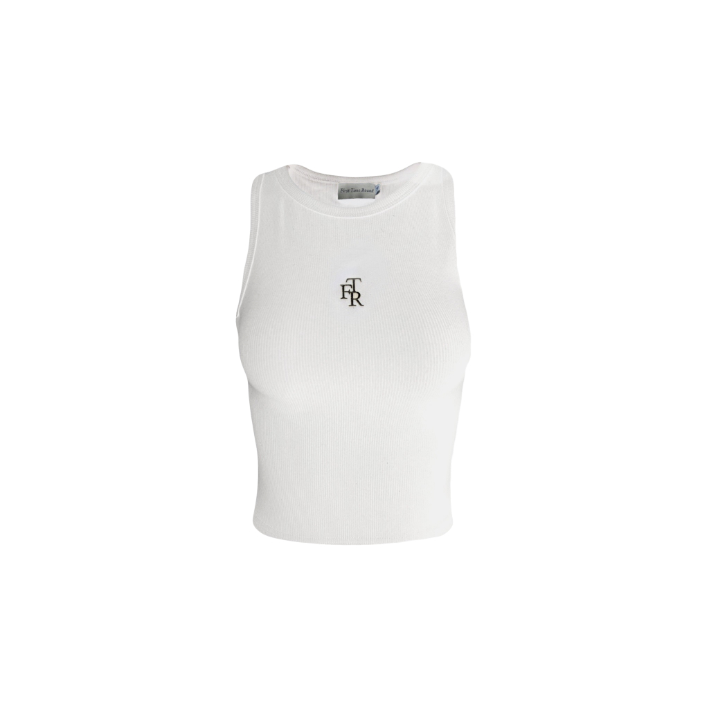 Jual First Time Round - Classic Tank - White | Shopee Indonesia