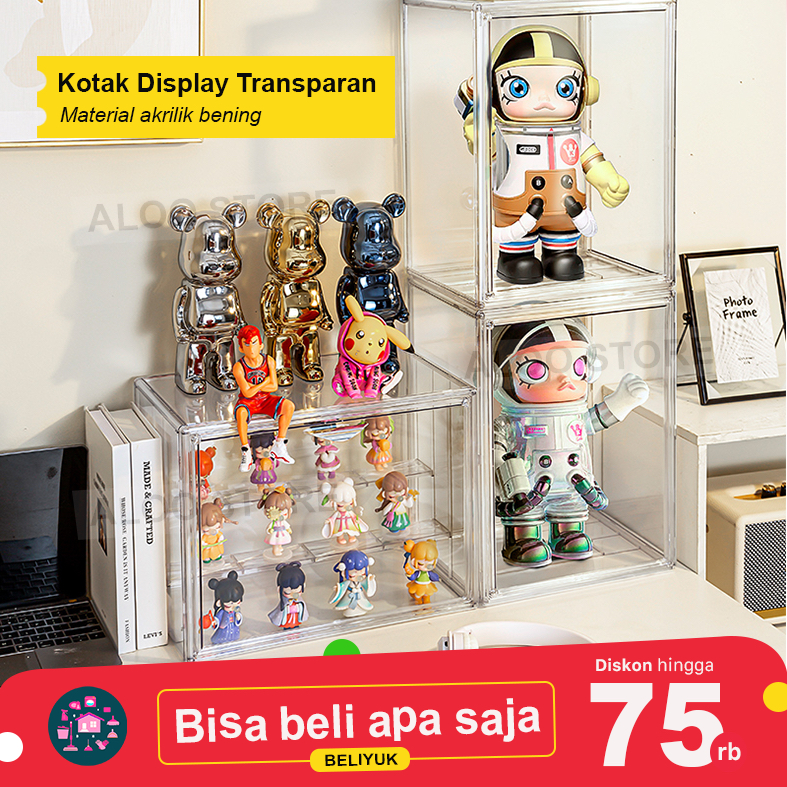 Jual Kotak Display Transparan Box Akrilik Action Figure Stand Tingkat ...