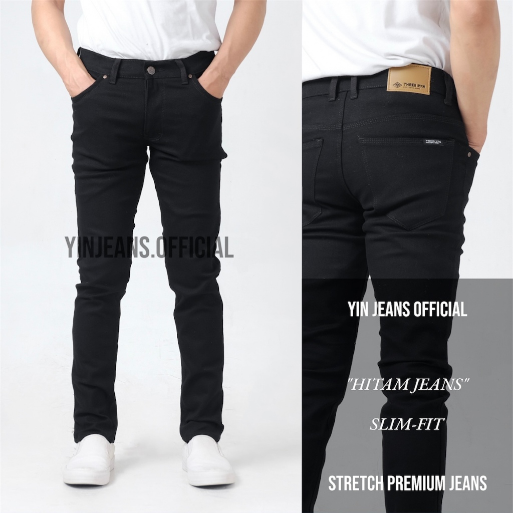 Jual Celana Jeans Pria Panjang Bahan Stretch Tebal Melar Cowok