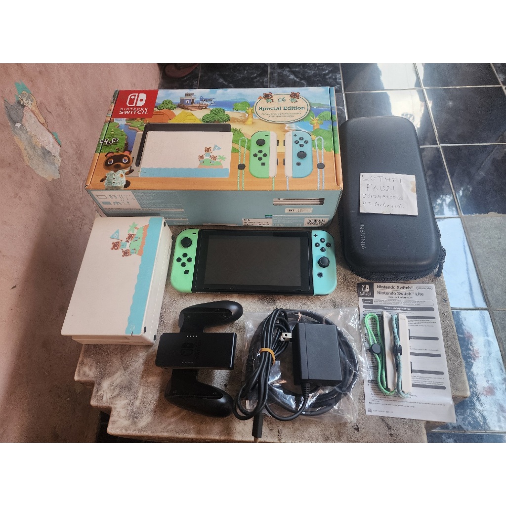 Jual Nintendo Switch v2 Animal Crossing ACNH Limited Edition Fullset 16 ...