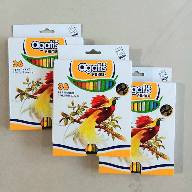 Jual Pensil Warna Colored Pencils Agatis Prime 36 Warna Panjang ( Set ...