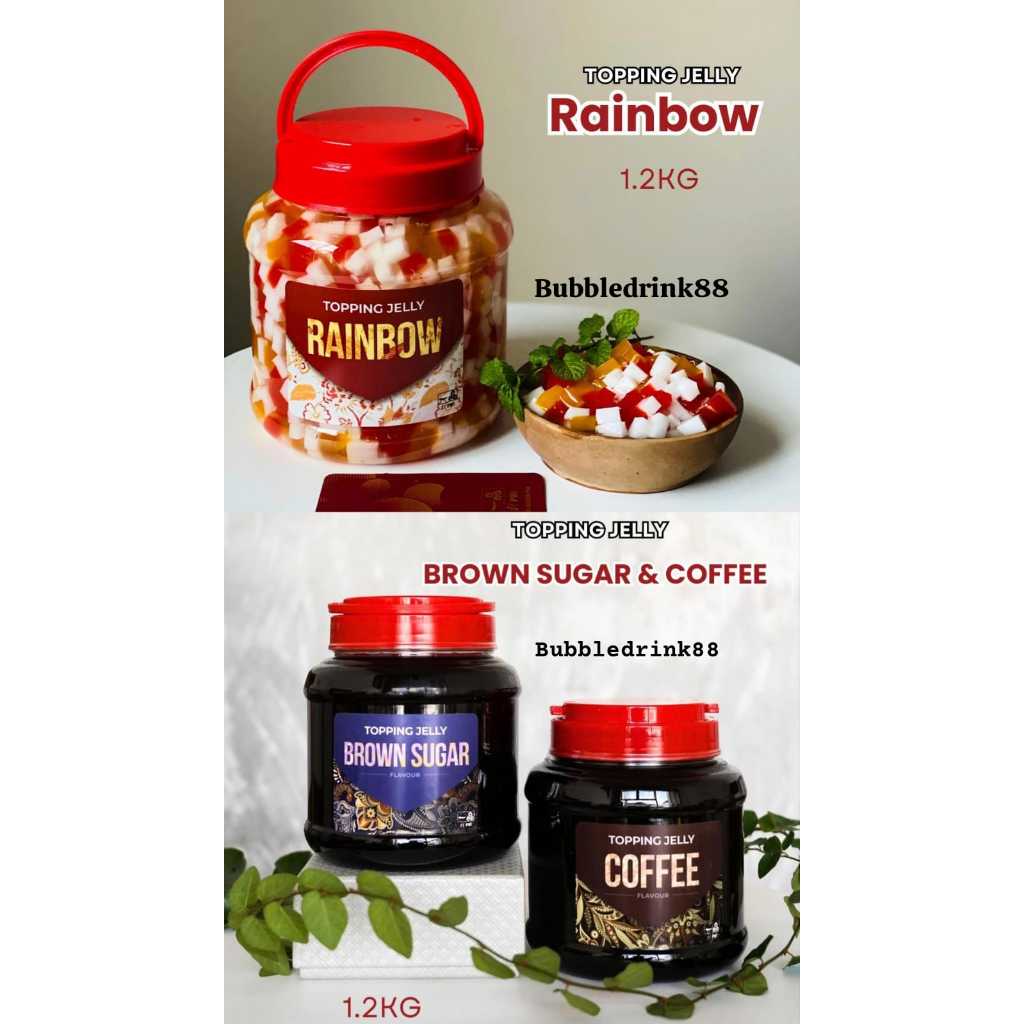 Jual Topping jelly Rainbow jelly / COFFEE JELLY premium itpin jelly 1 ...